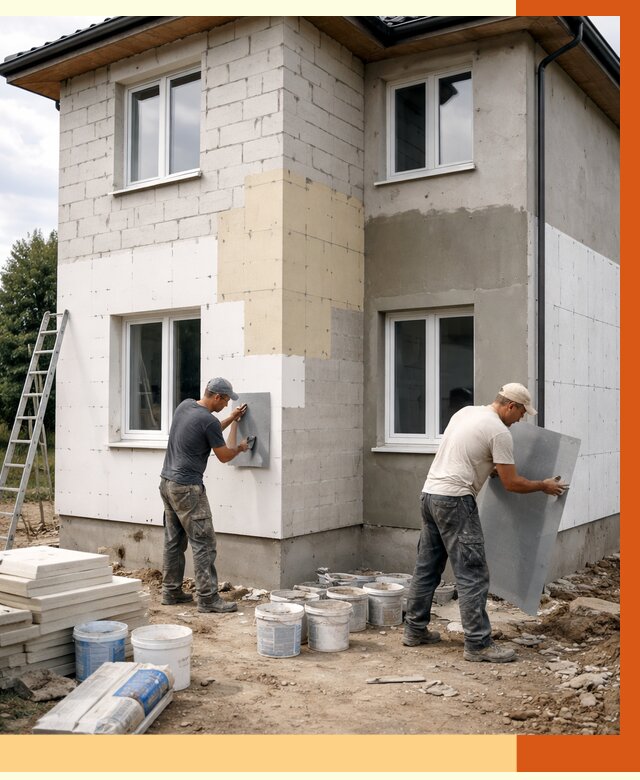 Утепление дома из газобетона в Курчатове от 4279 руб./м² — заказать у ТепломастерКрч
